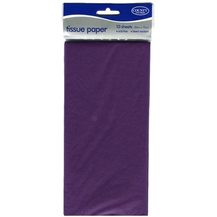 Purple Tissue Paper Pack of 10 Sheets